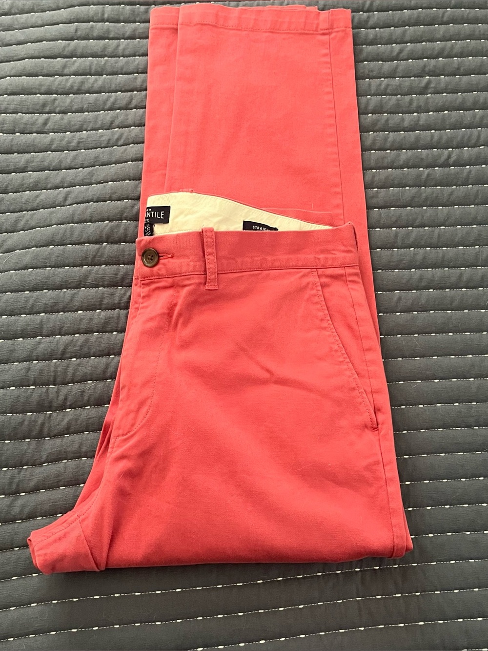 Men’s J Crew salmon straight leg chino pants W33L32